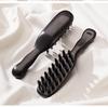 Curved Handle Ox Horn & Sandalwood Massage Comb with Pin Teeth for Men and Women