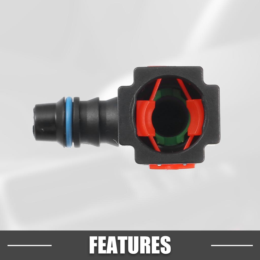 A ABSOPRO Car Fuel Line Hose Quick Release Connector 90 Degree 5/16" 7.89mm SAE