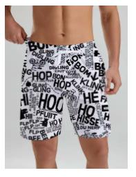Men's Beach Shorts, Hawaiian Fashion, Summer Bathroom Shorts, Men's Beach Clothing
