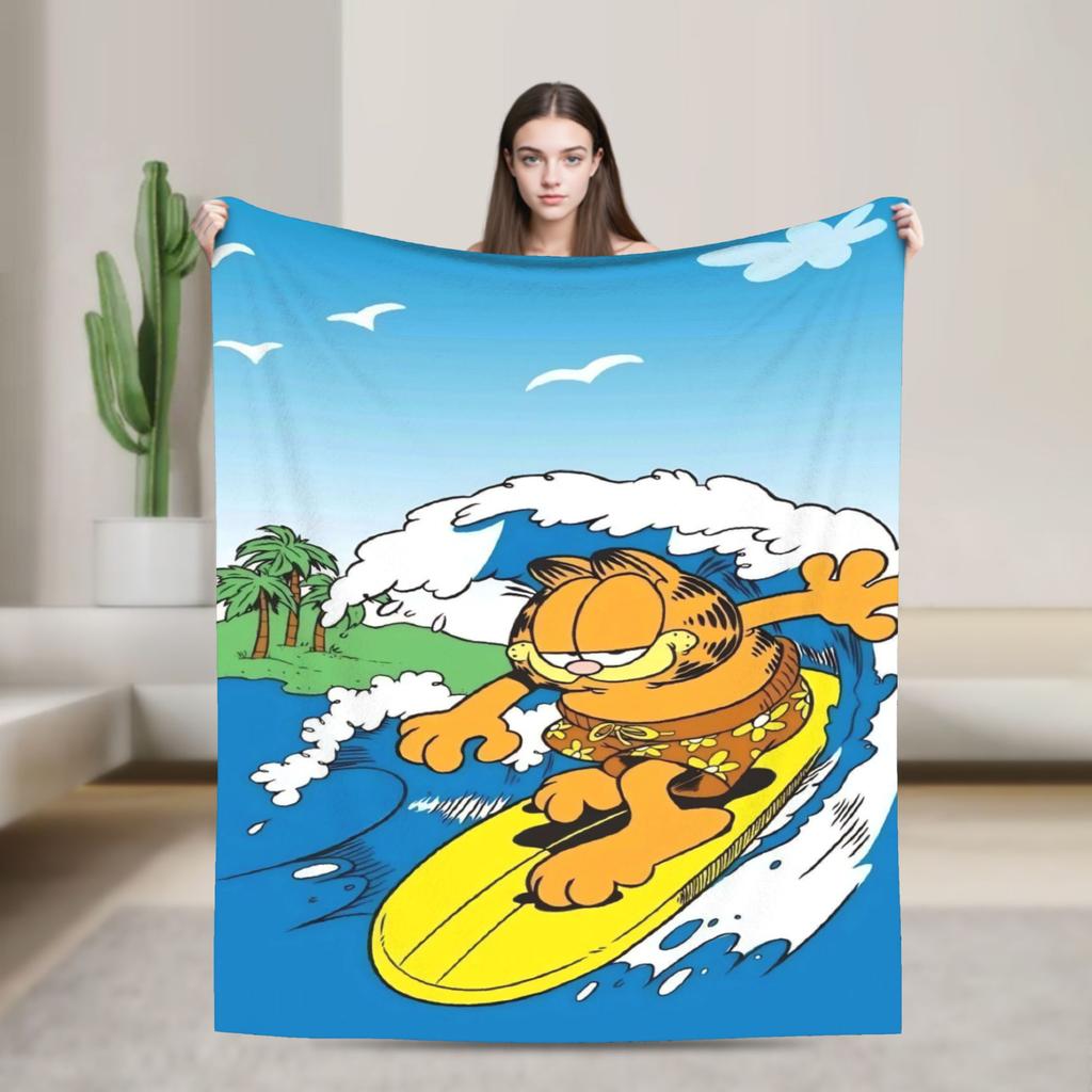 G-Garfields Blanket Soft Novelty Plush Throw Blanket For Children Living Room Flannel Bedspread Bed Cover