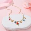 GEMCHIC Women's Fashion Flower Stainless Steel Pendant Necklace with Natural Stone Beads