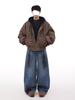 2026 Spring/Autumn Men's Trendy Loose Hooded Jacket - Fake Two-Piece, High Street Style