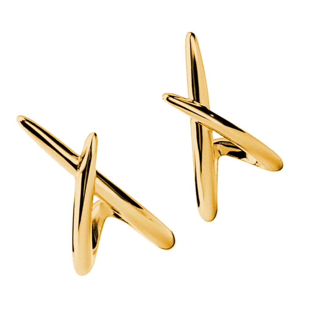 Elegant Crosses Design Studs Earrings Jewelry For Women With Gold or Silver Plated Finish And Hypoallergenic Comfort