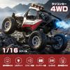 DEERC Scale 4WD Remote Control Operation LED Spray Function 40m Operating Birthday Domestically DE125 1/16 Car, 60-Minute Time, Lights, (2 units),