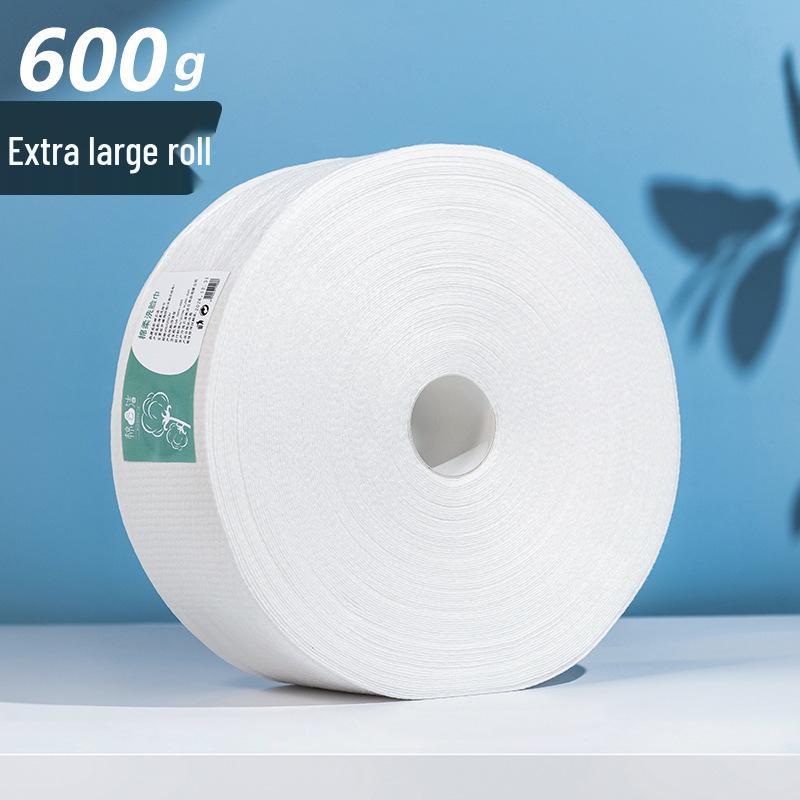 Extra Large 600g Pure Cotton Disposable Facial Cleansing Towel - Thickened Pearl Pattern for Beauty Salon Use