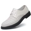 Sandali estivi da uomo sandali da uomo intrecciati a mano traspiranti scarpe in pelle business casual scarpe con fori scarpe da uomo scarpe con plateau
