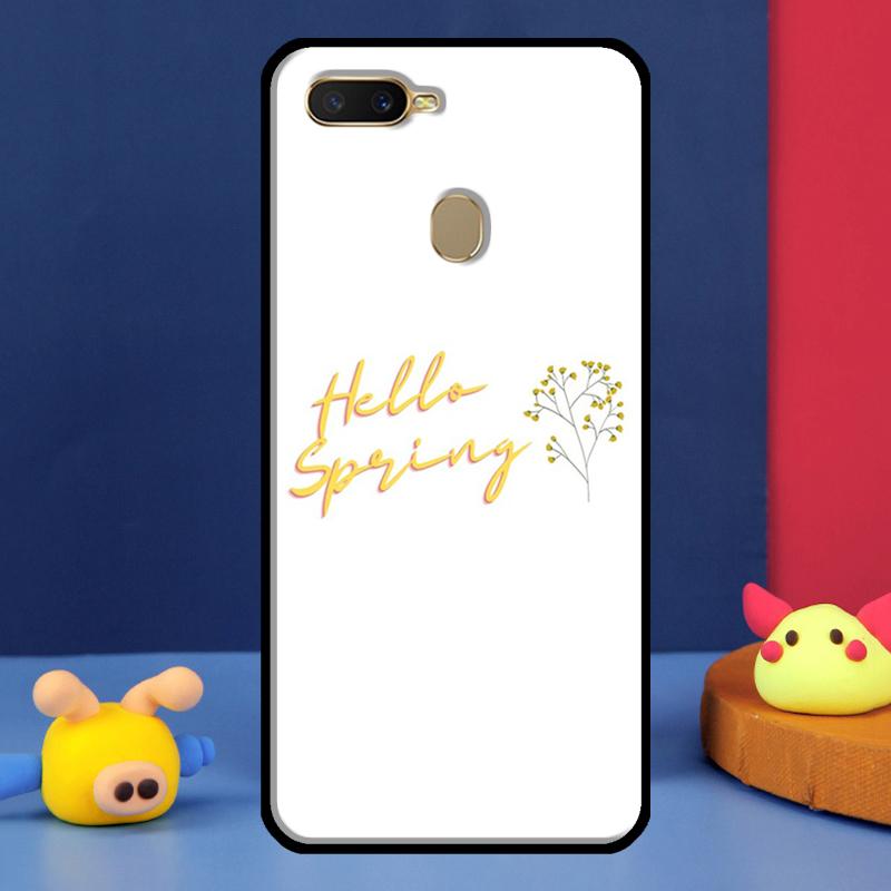 Hello Spring Flowers Case For Oppo A16 A76 A96 A58 A78 A98 A5 A9 A91 A15 A17 A77 A52 A72 A74 A94 A54S A57S Cover