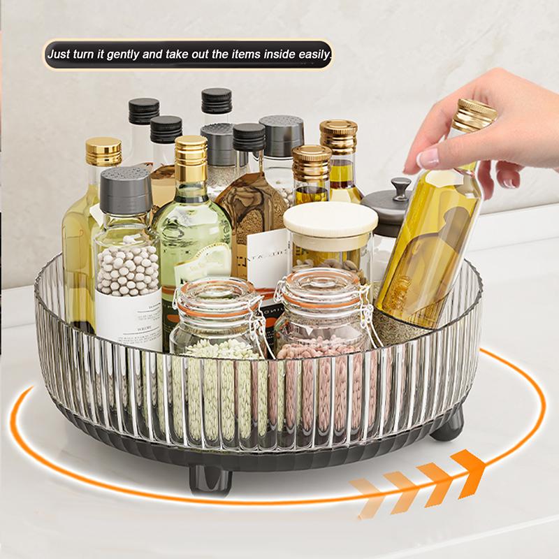 Cosmetic Storage Box, Large Capacity,Rotating Desktop Skincare Product Rack,Multi-functional Rotating Spice Rack For Kitchen Use
