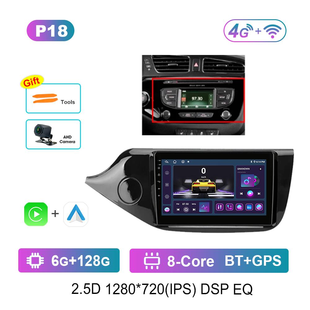 Bluetooth Android System GPS Navi 4G Car Video Multimedia Player 9 Inch for KIA CEED JD Cee'd 2012-2018 IPS Screen WiFi Carplay