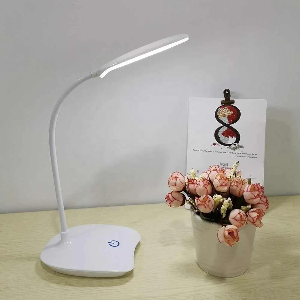 Rechargeable Table Lamp LED Stand Desk Lamp Battery Powered USB Study Touch Switch Modern Table Lamp Flexible For Student