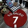 Cristiano Ronaldo bedruckter runder Teppich, rutschfester waschbarer runder Teppich für Wohnzimmer, Schlafzimmer, Spielzimmer, Sportfan-Dekoration, Feiertags-Geburtstagsgeschenk