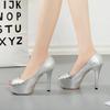 Fashion Versatile Women Shoes Summer New Round High Heels Simple and Thick Soled Women's Sandals Comfort Women's Heels Sandals