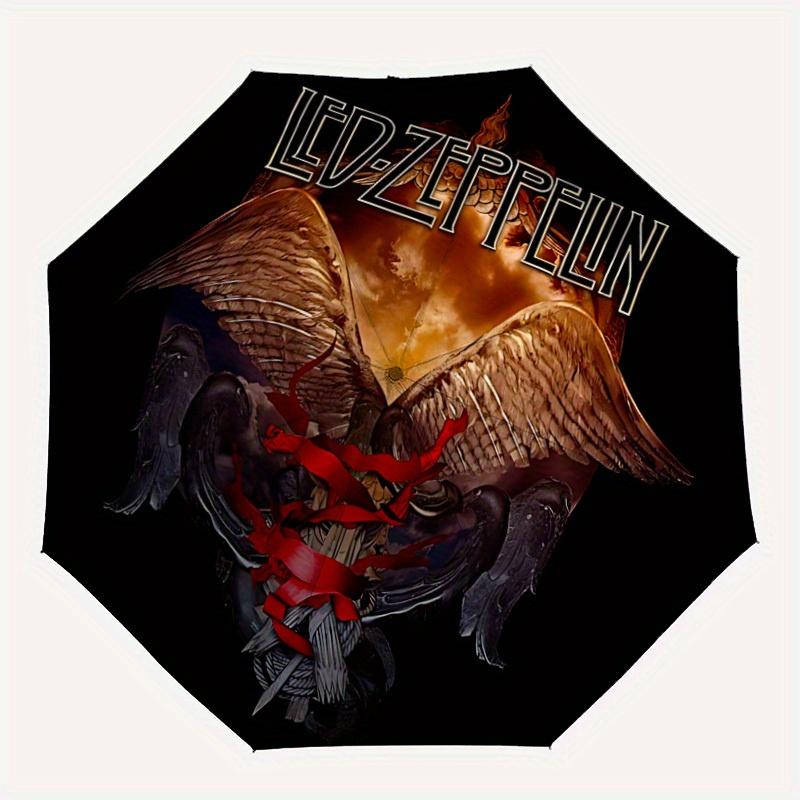 

1pc Led Zeppelin Automatic Umbrella Durable Iron Frame & Plastic Handle, Gift for Men & Women, Sturdy Construction, Playful Design yy250826113