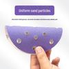Purple 17-Hole Self-Adhesive Velvet Sandpaper for Auto Polishing, 6-Inch