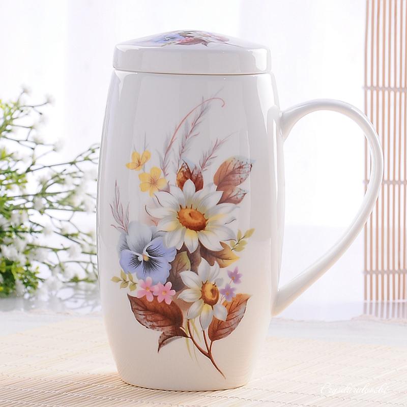 700ML, Bone China Big Coffee Mug, Ceramic Tumbler Tea Time, Large Mug Christmas Cup Gift, Porcelain Big Mug, Enamel Cup Taza