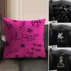 LLil PeepP HellS Boy Singer Cushion Cover Natural Linen Organic Fabric DoubleSided Printing Sofa Home Decor Gift Pillow Case