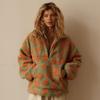 Felpa Pullover Calda in Pile da Donna Europea e Americana Autunno/Inverno 2025