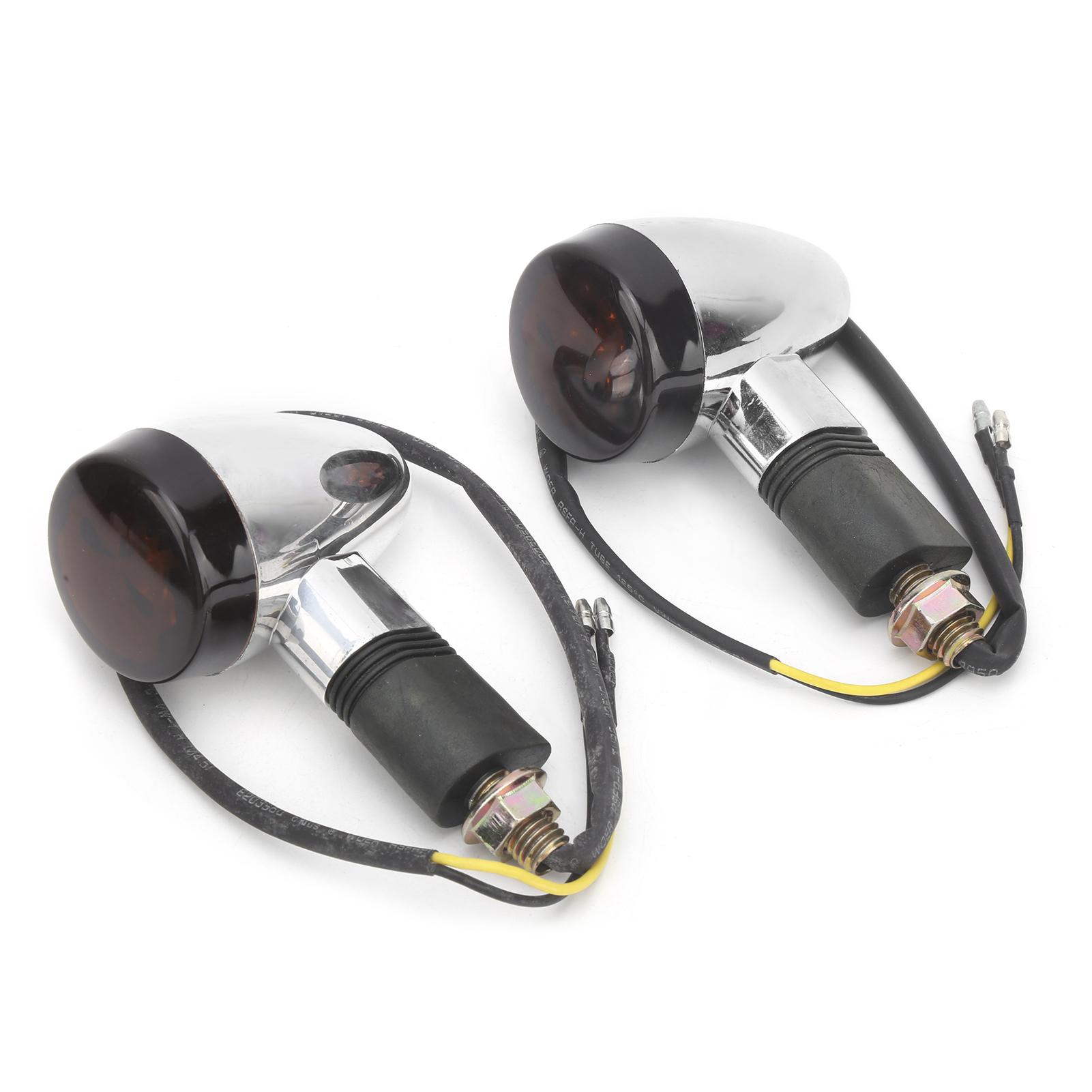 

2pcs Universal Motorcycle Turn Signal Lamp Yellow Light High Visibility 12V 10mm 0.4in ThreadWhite білий