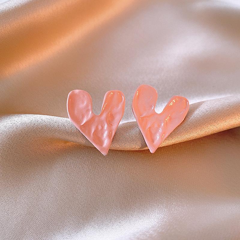 Real gold zircon sweet pink butterfly earrings flower pearl fringed stud earrings