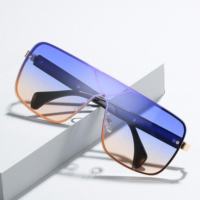Integrated Sunglasses, Trendy Large-Frame One-Piece Glasses, Personalized Square Sunglasses For Women