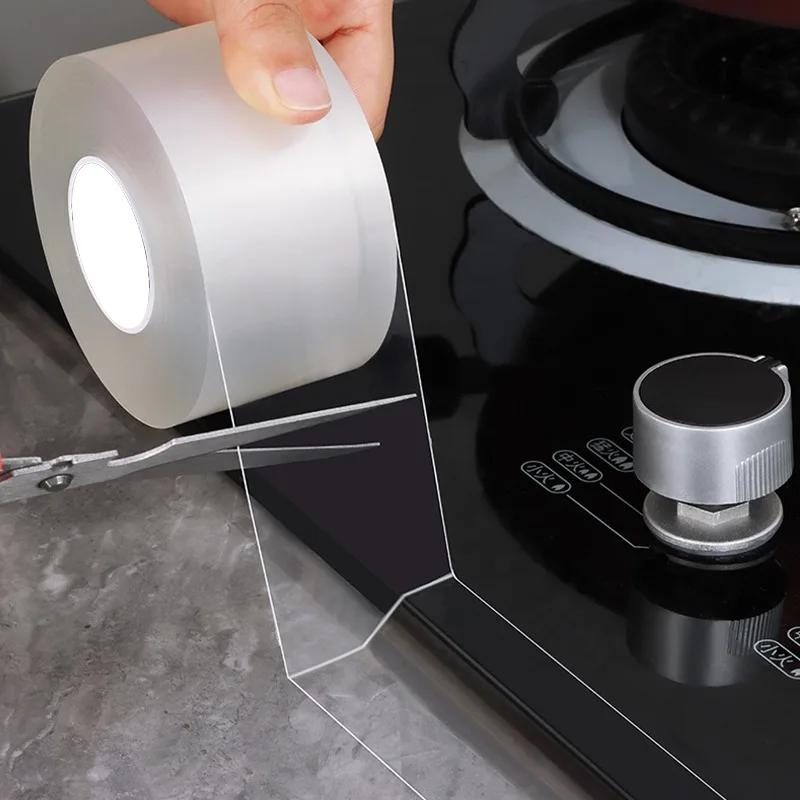 Double-Sided Adhesive Tape Extra Strong Sticky Removable Traceless Reusable Washable Nano Transparent Tapes for Home Carpet Wall