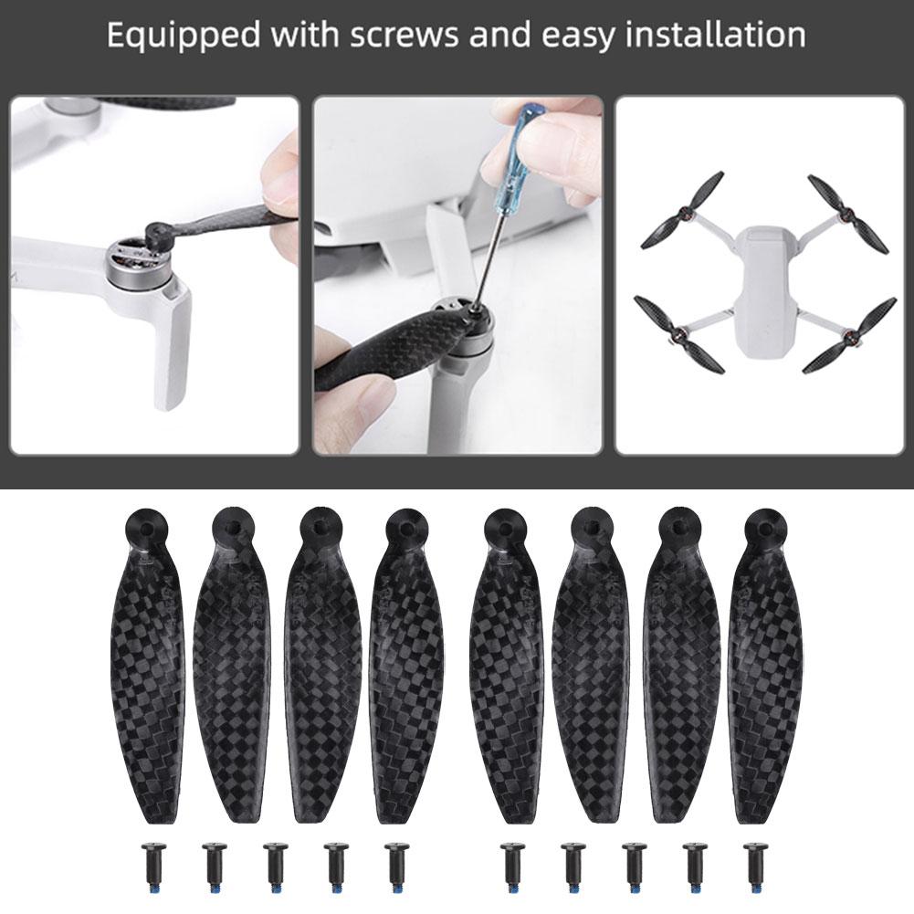 For DJI Mini 4K/Mini SE/Mini 2/Mini 2 SE Propellers 4726F Carbon Fiber Lightweight Low Noise Prop Drone Accessories