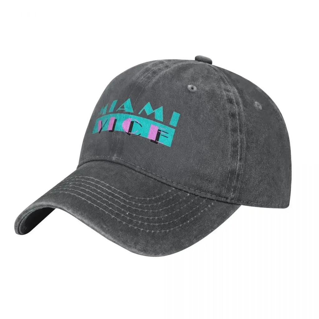 Miami Vice - Tv Shows - Side Baseball Cap Wild Ball Hat Golf Hat Sunscreen Bobble Hat Ladies Men's