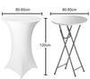 Stretch Round Tablecloth Spandex Cocktail Table Cover Elastic Decoration For Bar Hotel Wedding Party
