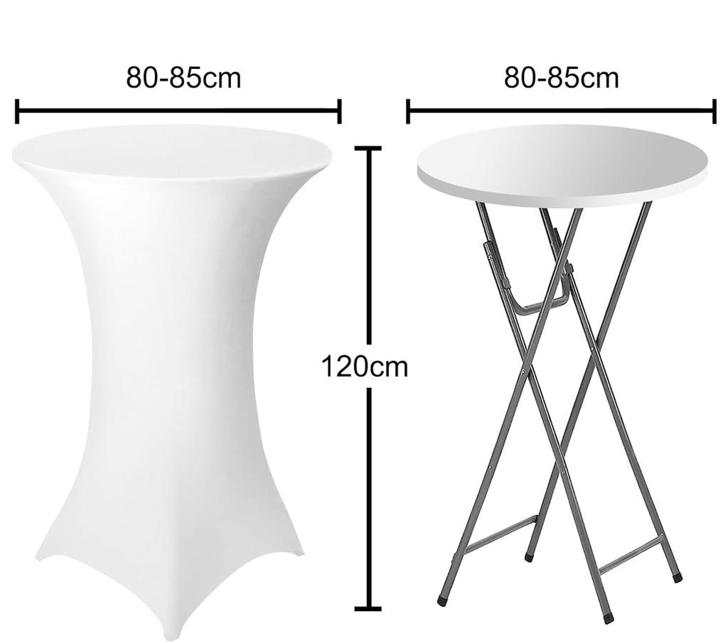 Stretch Round Tablecloth Spandex Cocktail Table Cover Elastic Decoration For Bar Hotel Wedding Party