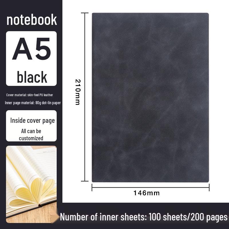 Custom Logo A5/B5 Leather Notebook Gift Set for Office Meetings