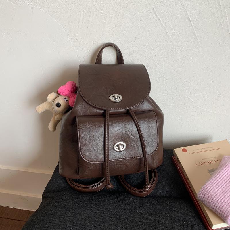 Retro Backpack Large Capacity Bag Fashionable Backpack Outdoor Commuter Bag Going Out Travel Small Bag