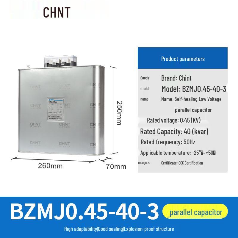 Chint Self-Healing Low Voltage Reactive Power Capacitor Cabinet BSMJ BZMJ 0.45 450V