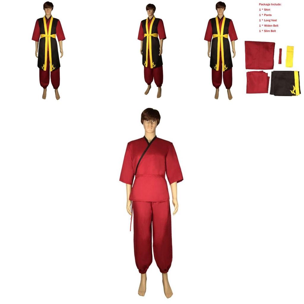 Authentic Avatar The Last Airbender Prince Zuko Cosplay Costume For Halloween Parties