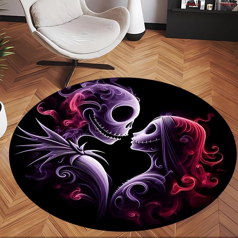 The Nightmare Before Christmas (23) Round Office Rug Decorative Floor Rug for Office Bedroom Living Room and Home Space