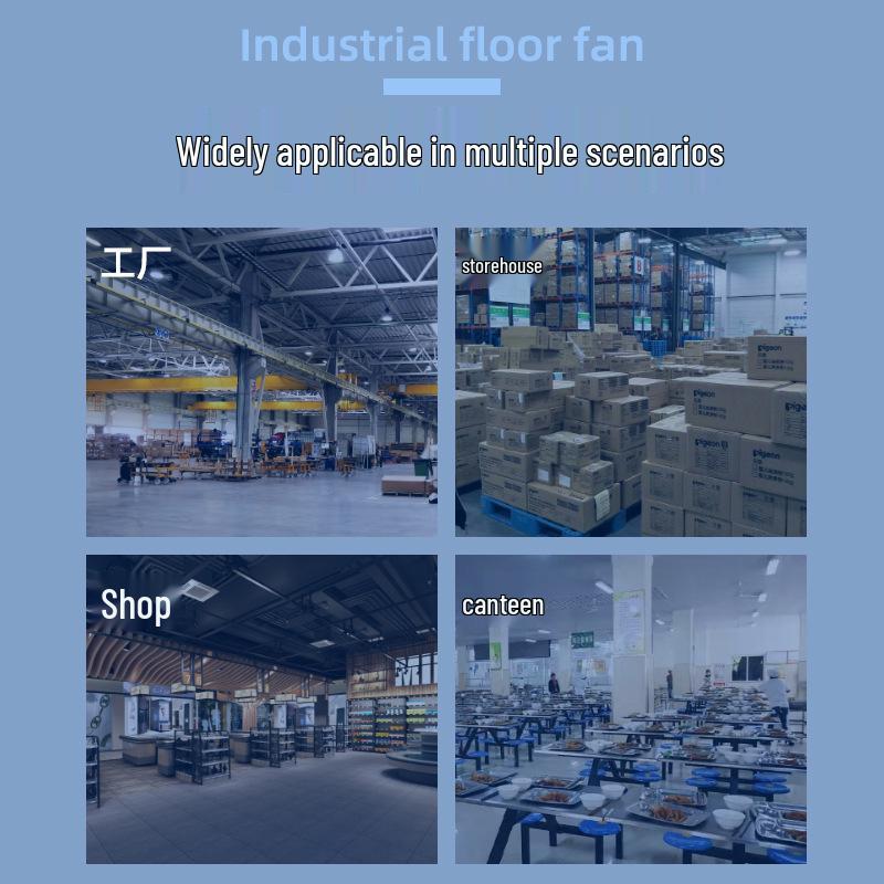 AUX 16-Inch Industrial Electric Floor Fan - Powerful Table & Crawling Fan