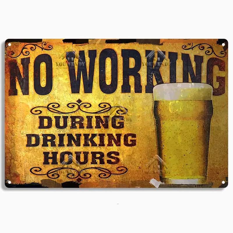 Funny Bar Metal Sign, Retro Plaque, Vintage Tin Sign, Alcohol Drinker, Pub, Club, Man Cave, Kitchen Wall Decoration