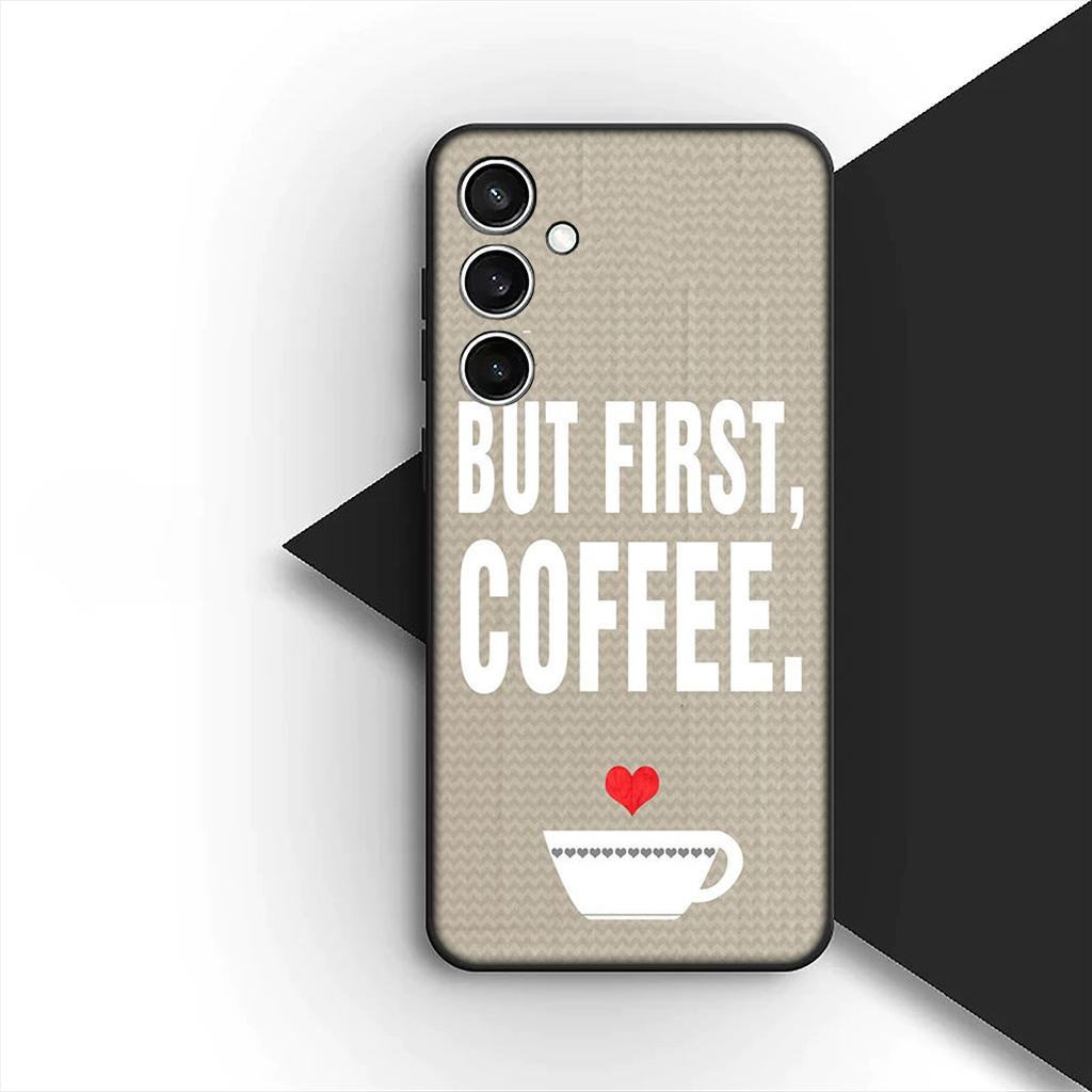 Cover for Samsung Galaxy S10 S8 S9 Plus A33 A34 A31 70 A71 A72 Note 20 9 8 S10E Casing Phone Case OK But First Coffee Book