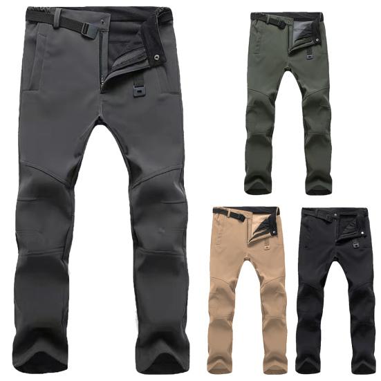 Herren Hose Stretch Wasserdicht Freizeit Winddicht Fleece Dicke Cargohose zum Klettern