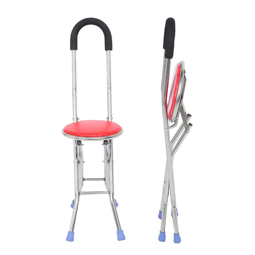 Elderly Cane Stool, Foldable Cane Stool, Stainless Steel Cane Stool, Elderly Walking Stick