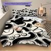 3Pcs Abstract Patterns Printed Bedding Set, Breathable And Soft,(Includes 1 Duvet Cover And 2 Pillowcases, Quilt Not Included) yy250815186