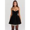 Vintage French Style Women's Spaghetti Strap Cinched Waist Short Party Dress, Skin Whitening Tone Y2K Sexy Club Outfit