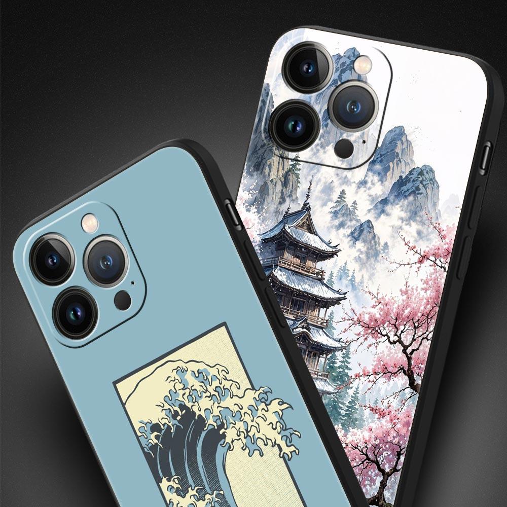 Giappone Tokyo Osaka Kanagawa Custodia per Telefono con Etichetta Per iPhone 16e 15 14 13 12 11 Pro Max XS X XR SE 7 8 Plus Cover in TPU per iPhone 16