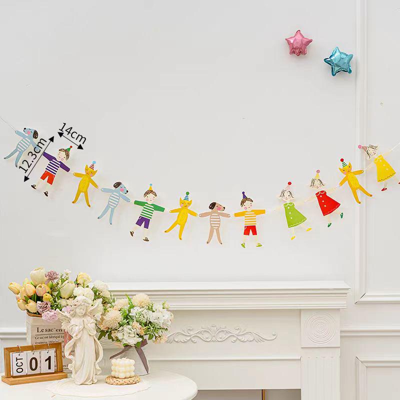 Banner zum 1. Geburtstag für Jungen und Mädchen: Badminton-Themen-Wimpelkette