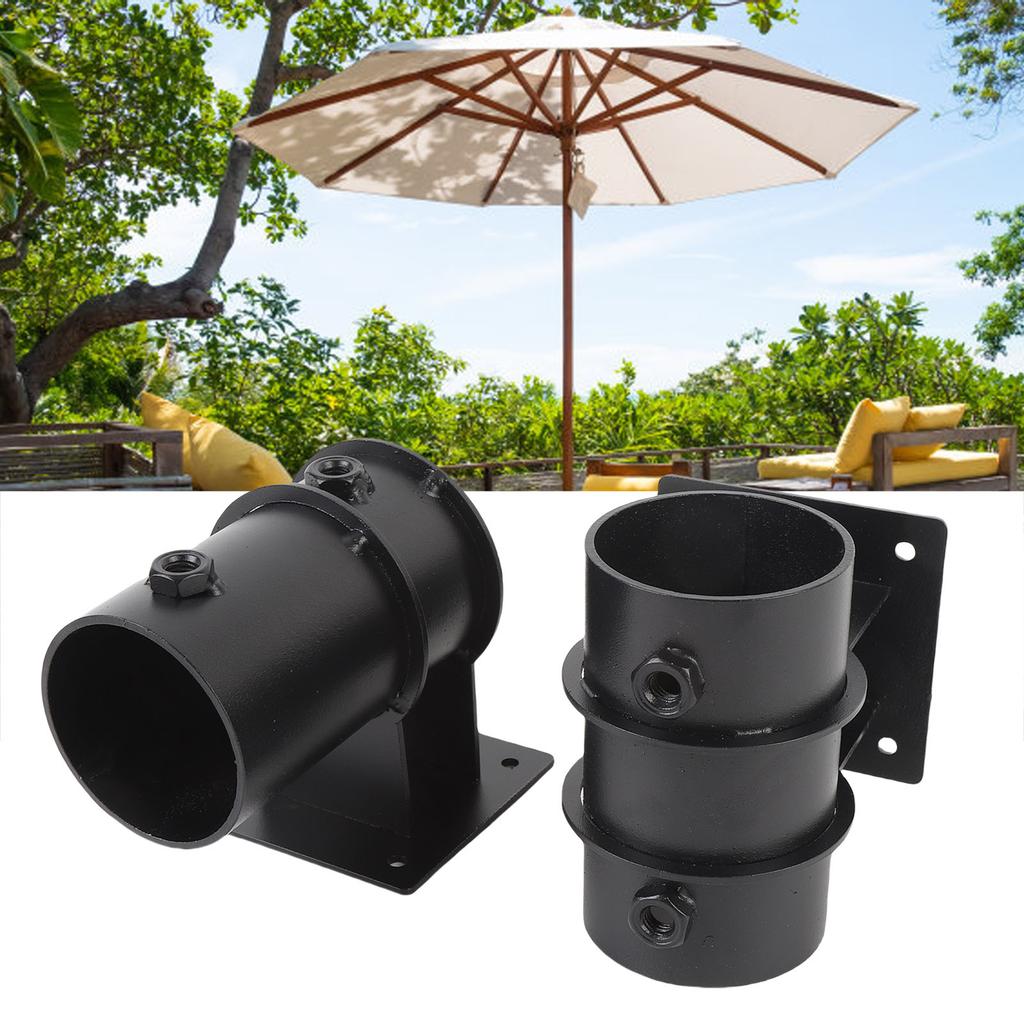 Terrassenschirmhalterung Schwerlast Kohlenstoffstahl Verstellbar Erhöht Stabilität für Decksgeländer Balkon Hof