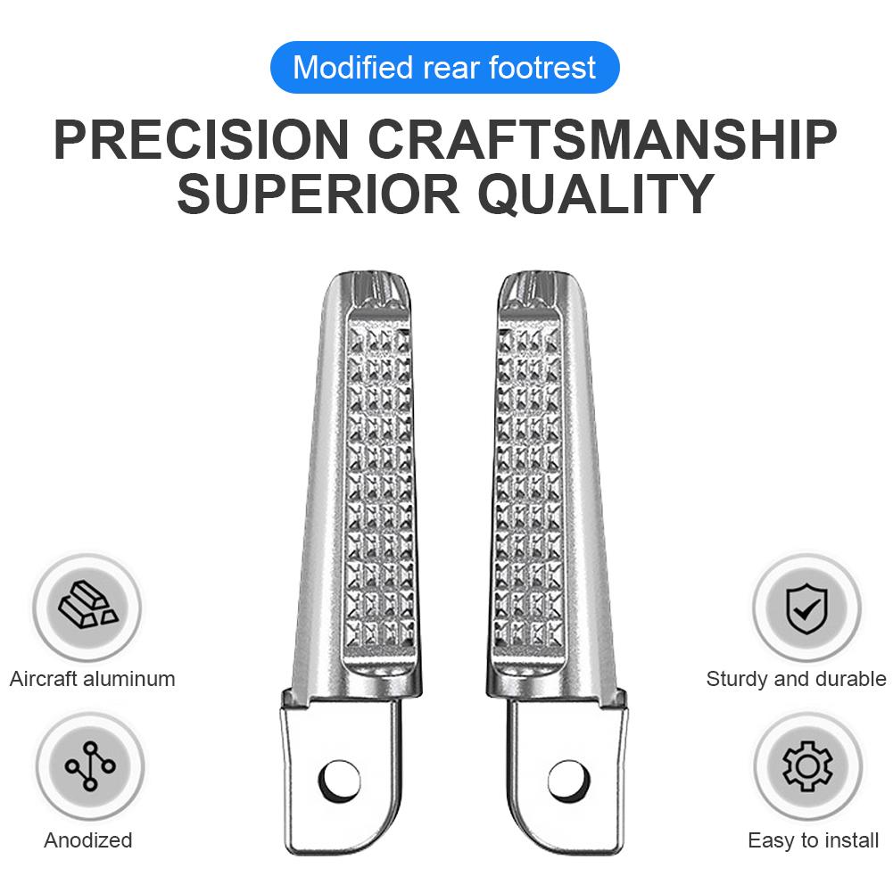 1 Pair Foot Peg Anti-Slip Foot Rests Pegs Aluminum Alloy Rear Foot Rider Rests for Honda Phantom 150 CB190R for Yamaha