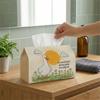 2D Flat, 1 Cute Cartoon Animal Decorative Tissue Box, Goose and Sun Playing - Suitable for Home, Parties, Cars, Kitchens, and Bathrooms - An Ideal Cho