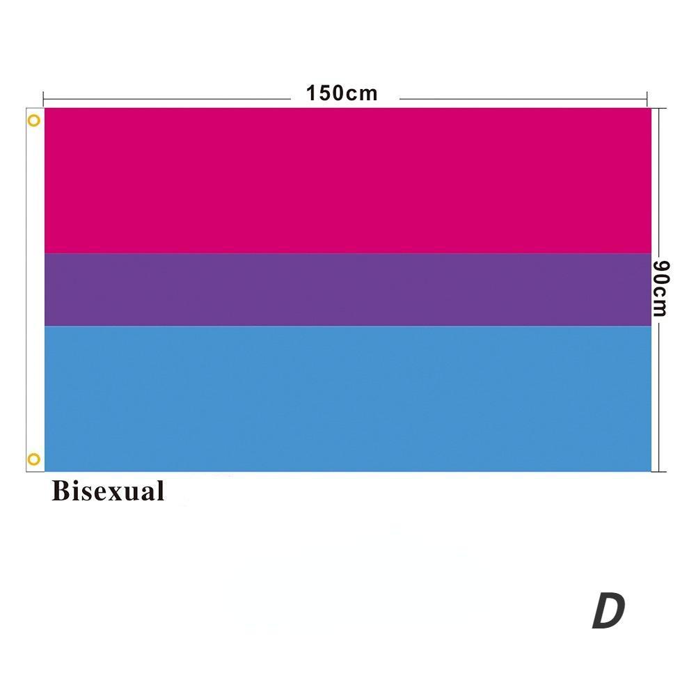 Rainbow Flag 150X90CM Banner 100D Polyester Grommets Lgbt Gay Rainbow Progress Pride Flag Decoration Peace