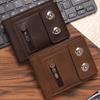 High Quality PU Leather Men's Wallet Short Portable Card Holder Bags Casual Multiple Card Slots Zero Wallet