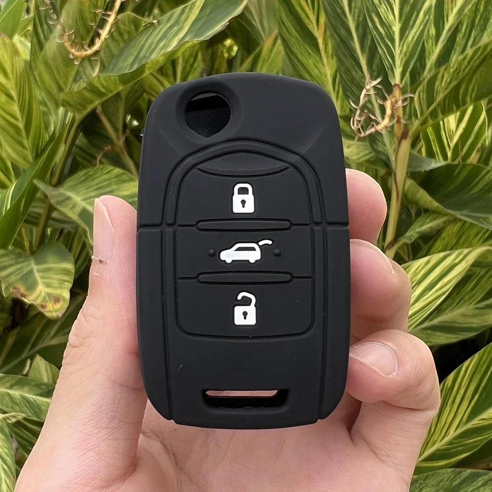 3 Buttons Silicone Car Key Case Skin Protect Ccover for Wuling Hongguang Baojun 630 730 560 310 Flip Remote Keychain Accessories