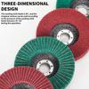 Nylon Fiber Flap Disc 4.5Inch 115mm Polishing Grinding Wheel Abrasive Buffing Grinding Discs for Rust Removal and Cleaning